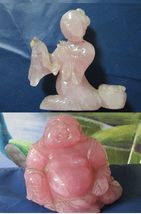 Sitting Smiling Buddha/Geisha Maiden Pink QUARZ Pick 1 (Letter: A- Sitting Buddh - £58.84 GBP