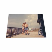 Couple Adult Shirtless Man Guy Swimsuit Bikini Woman 90&#39;s Vintage Photo - £26.01 GBP