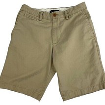 Banana Republic Mens Chino Shorts Beige Flat Front Slash Pockets Cotton Size 30 - £11.41 GBP