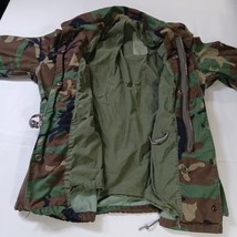 Military Field Jacket Woodland Camo Cold Weather Coat Men’s Medium With Liner image 10