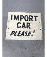 Vintage Import Car Parking Sign Toyota Datsun Honda Mazda Garage Man Cav... - $82.21 CAD