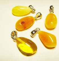 Lot 5 Amber pendant Genuine Baltic Amber  pendants Amber Jewellry   A-731 - £45.77 GBP