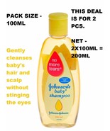 2X JOHNSON&#39;S  BABY SHAMPOO NO MORE TEARS FOR BABY SOFTEN HAIR 100ML - $15.23