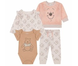 DISNEY BABY ~ Winnie the Pooh ~ 4-Pc Set ~ Top ~ 2 Bodysuits ~ Pants ~ 1... - £26.08 GBP