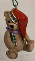 Hallmark Bear In Stocking Hat Waiting For A Hug Keepsake Christmas Ornament - £6.39 GBP