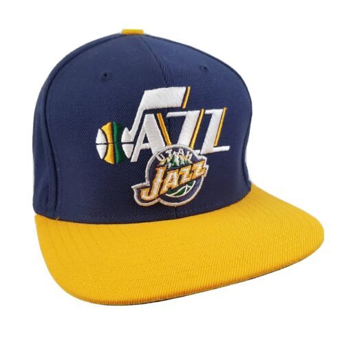 Primary image for Utah Jazz Hat CapSnapback Two Tone  Adidas NBA Wool Blend Embroidered Two Logos