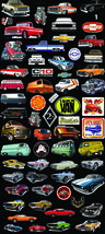 130 individual Contour Cut 50's 60's 70's Muscle Van Car C/10 Vinyl stic... - $34.60