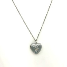 Vintage Sterling Sign CAC STG Heart Locket Pendant Twist Chain Necklace size 20 - £43.52 GBP