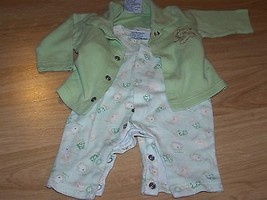 Size 3-6 Months Baby Paris 2 Piece Safari Outfit Set Romper &amp; Jacket Top... - £9.44 GBP