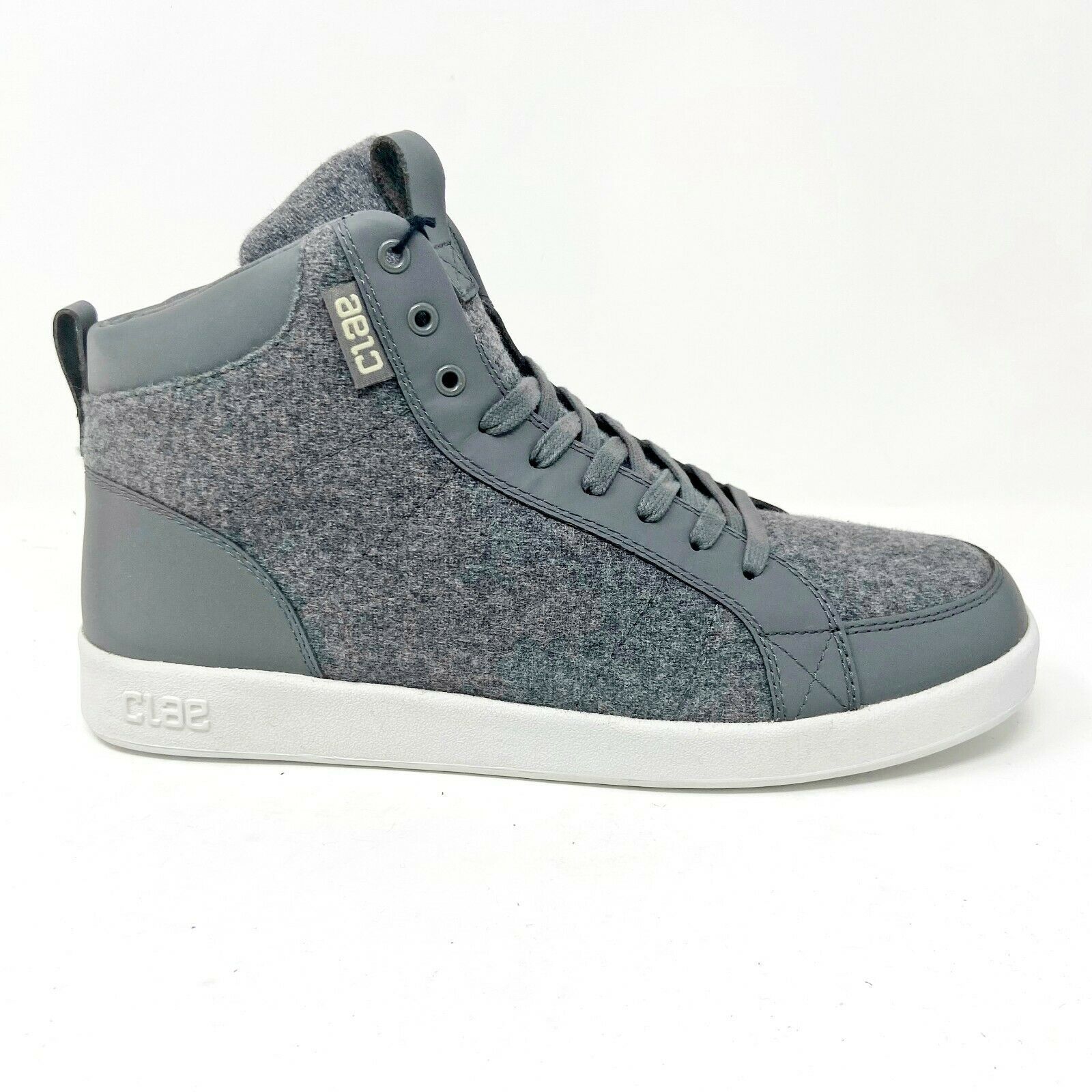 Primary image for Clae Russell Charcoal Grey Wool Mens Casual Sneakers