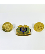 Vintage US Military Pin Lot Of 3: WW2 Quartermaster Eagle Supporting Vic... - $20.51 CAD