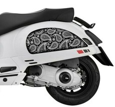 Fits for VESPA GT GTS  scooter side panel stickers /decals 2pcs black abstract - £27.59 GBP