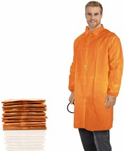 30 Orange Lab Jackets M Size Elastic Wrists 4 Snap Front Collar - £89.30 GBP