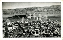 Bay Bridge From San Francisco CA B&amp;W Chrome Postcard JC Bardell E2 - £2.18 GBP