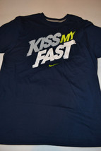 NIKE Mens T-Shirts Size: L  NWT KISS MY FAST   BLue - $19.99