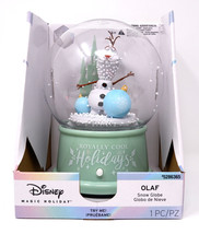 Disney Magic Holiday Gemmy 5286365 6.3&quot; Olaf Snow Globe W/SNOW &amp; Music - New! - £15.90 GBP