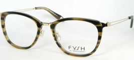 New Fysh Uk I Urban Eyewear 3601 809 Brown Gold Eyeglasses Glasses 51-20-135mm - £104.91 GBP