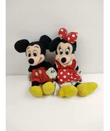 RARE Vintage  Disney Micky And Minnie Mouse Collectible Plush Toys Lot Of 2 - £36.56 GBP