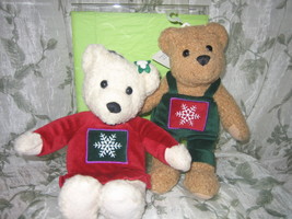  HALLMARK KISS KISS MISTLETOE BEARS PAIR OF TWO - $14.00