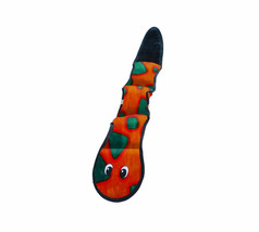 Outward Hound Invincibles Dog Toy Snake 3 Squeakers Orange/Blue 1ea/LG - £15.88 GBP