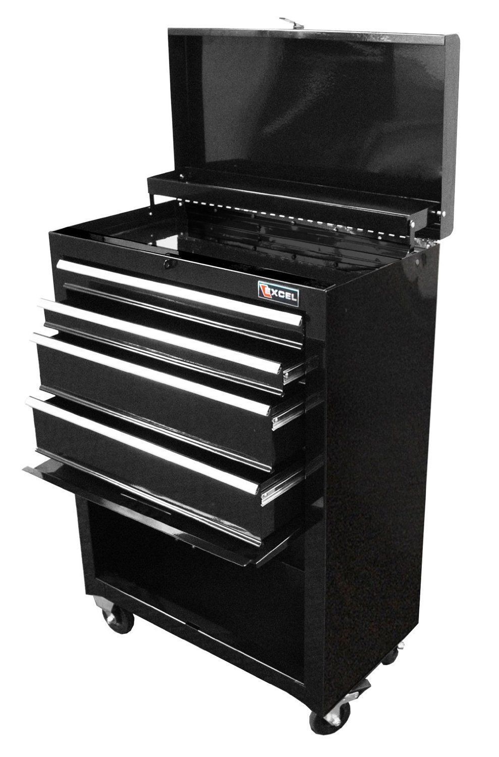 Cabinet Drawer Roller Excel Steel Tool Storage Black Box 22 Inch Chest Garage - $189.00