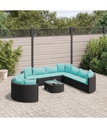  Patio Sofa Set Set of 10 Black - €1.290,53 EUR