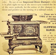 Weir Glenwood Stove Wood Range 1897 Advertisement Victorian Appliance AD... - $11.25