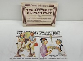 Lithograph Lot 2 Famous Covers Saturday Evening Post Vintage 5x7 Prints Art - £19.74 GBP