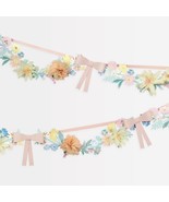 Flower and Bow Garland, Birthday Party, Baby Shower - £25.52 GBP