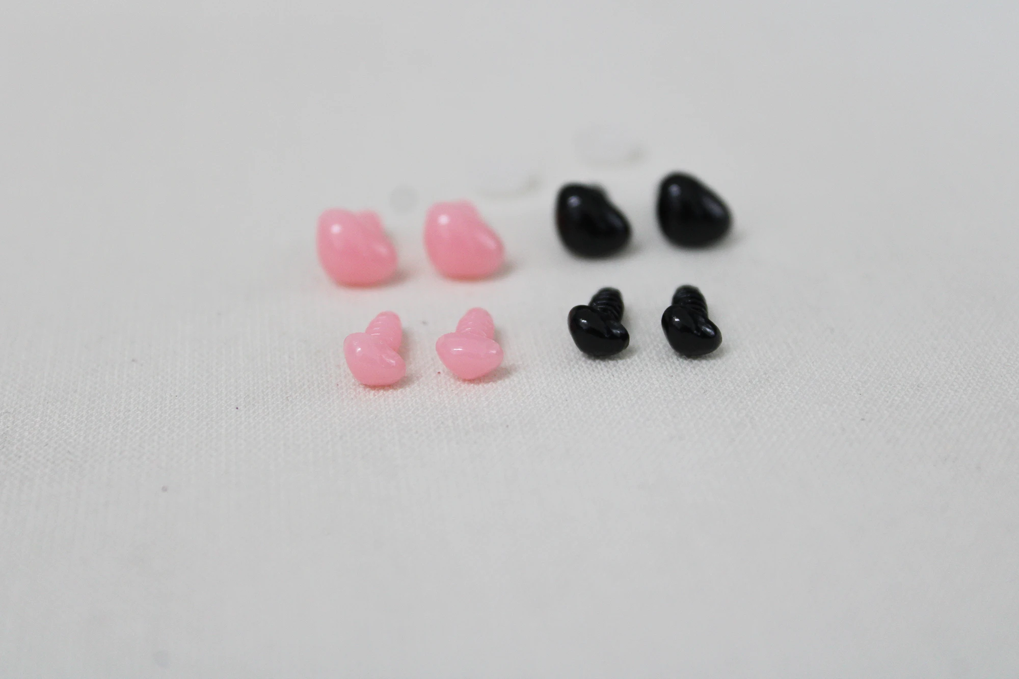 30pcs 6mm 8mm tiny  black pink Triangle  safety toy noses with  handpres... - $14.60