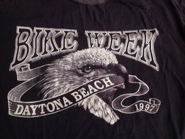 Vintage 50/50 1997 Daytona Bike Week 56th Annual Black T-Shirt Cotton L Mens - £47.30 GBP