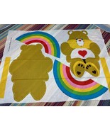 Vtg 1984 Care Bears Tenderheart Bear Fabric Panel For 24” Large Pillow +... - £16.75 GBP
