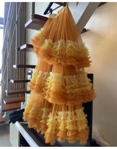 Rust Layered Tulle Skirt Outfits High Waisted Tulle Tutu Skirts Custom Plus Size image 2