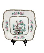 VTG Myott Staffordshire INDIAN TREE Scalloped Square Luncheon Cake Plate... - $19.79