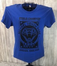 Michael Venom Page World Champion London Blue Size Medium By Bella Canvas Shirt - £10.09 GBP