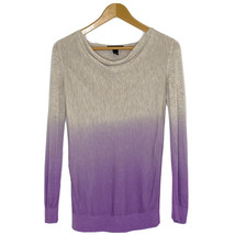 INC International Concepts Womens Small Fine Knit L/S Sweater Top Beige Lavender - £17.82 GBP