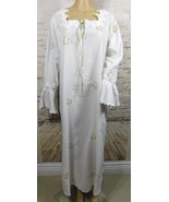 Frivole Lingerie Ivory Embroidered Floral Lace Trim Vintage Nightgown Si... - £22.36 GBP