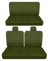 Fits 1970 Ford Torino Front 50-50 top and solid Rear seat covers hunter green - $130.54