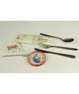 Vintage Advertising Lot BRITISH AIRWAYS Silverware Napkins &amp; Puzzle Toy - £16.49 GBP