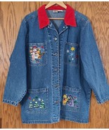 Disney Catalog Pooh Tigger Piglet Denim Jean Jacket with Pockets Womens ... - $92.57