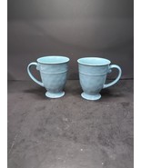 Pier 1 Imports Martillo Blue Corn Footed Mugs, 12oz Cup, Set Of 2 Coffee... - $38.01 CAD