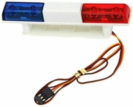RC Car Police Lights Bright Rectangle LED Flashing Lights for 1/8 1/10 Model RC  - £7.85 GBP