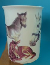 VTG Pottery Collectibles MUG CUP Horses Horse foal pattern - $12.82