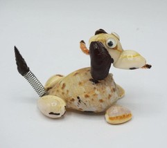 Handmade Shell Folk Art Dog Figurine Nodder Wagger - $24.74