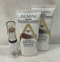 2 Almay Ageless Smart Shade Foundation &amp; Skin Perfecting Concealer 200 5... - $14.85