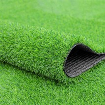 Fasmov Green Artificial Grass Rug Grass Carpet Rug 3.2&#39; x 6.5&#39;, Realistic Fake - £34.36 GBP