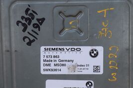 08 Bmw E60 E82 E80 E92 135i 335i 535i N54 ECU DME CAS-3 Ignition Fob 7573863 image 2
