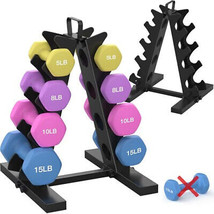 TomCare 4 Tier Dumbbell Rack Stand Only, Weight Rack for Dumbbell Set (1... - £93.99 GBP