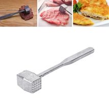 Two Sided Aluminum Meat Hammer Mallet Tenderizer Beef Pork Poultry Kitch... - $25.00
