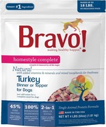 BRAVO! HOMESTYLE COMPLETE TURKEY DINNER OR TOPPER FOR DOGS DOG FOOD 4 LB... - $128.32 CAD